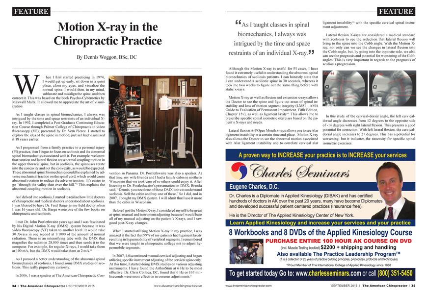 Motion X-ray in the Chiropractic Practice