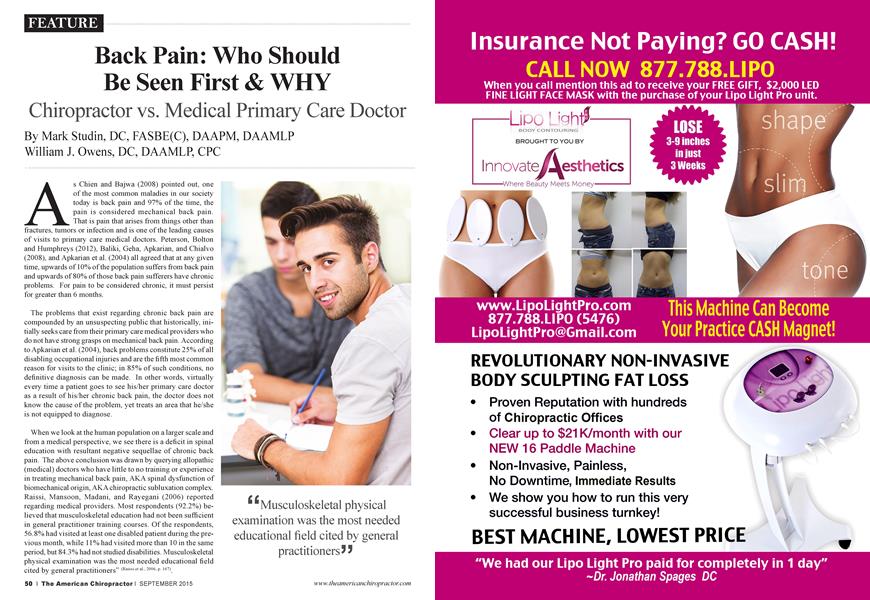 Back Pain: Who Should Be Seen First & WHY