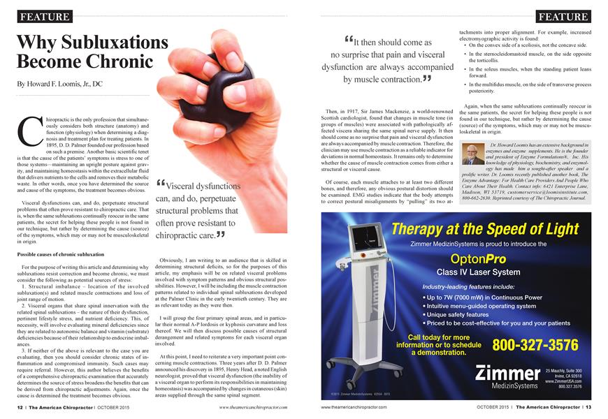 Why Subluxations Become Chronic