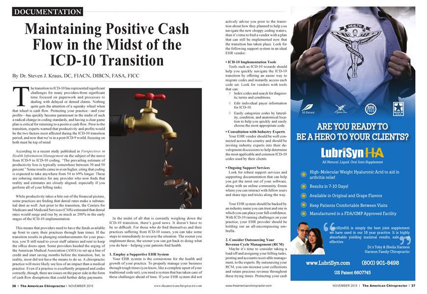 Maintaining Positive Cash Flow in the Midst of the ICD-10 Transition