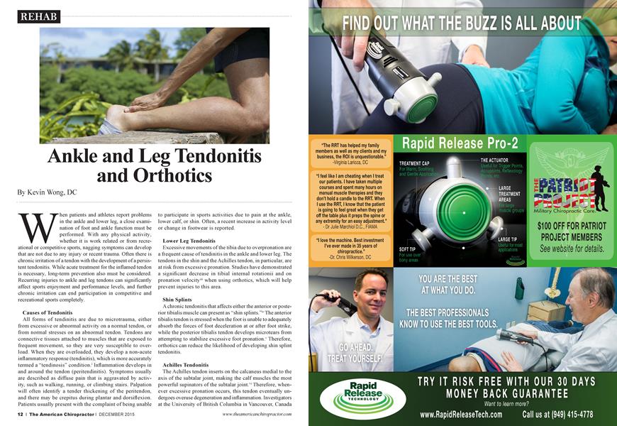 Ankle and Leg Tendonitis and Orthotics