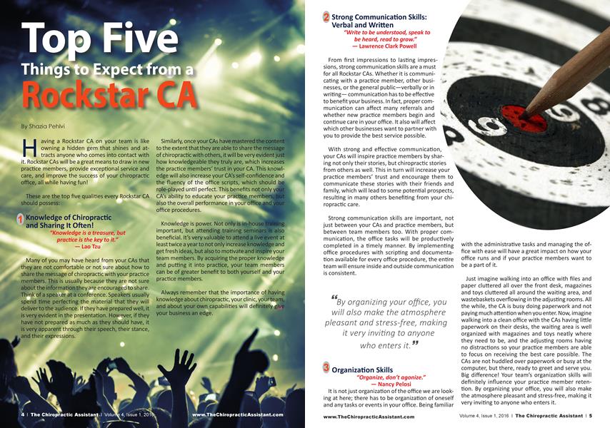 Top Five Things to Expect from a Rockstar CA