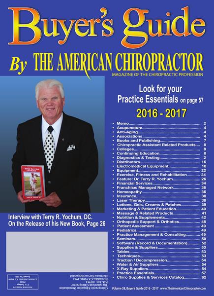 Issue: - Buyer's Guide 2016 | The American Chiropractor