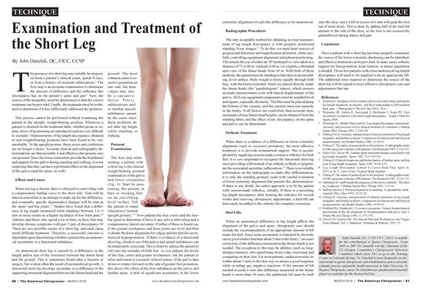 Examination and Treatment of the Short Leg