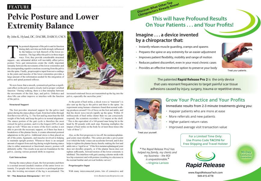 Pelvic Posture and Lower Extremity Balance