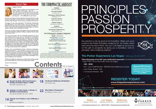 Contents, Page: 2 - MAY 2016 | The American Chiropractor