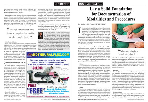 Lay a Solid Foundation for Documentation of Modalities and Procedures