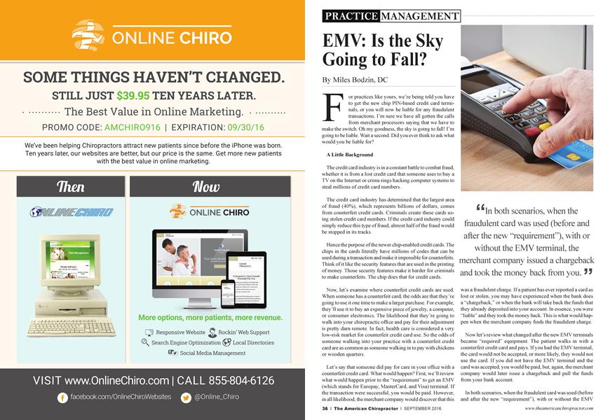 EMV: Is the Sky Going to Fall?