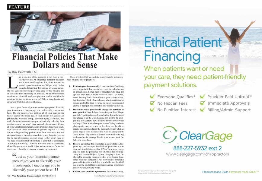 Financial Policies That Make Dollars and Sense