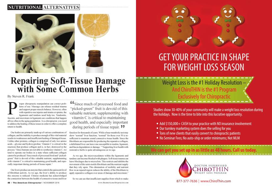 Repairing Soft-Tissue Damage with Some Common Herbs