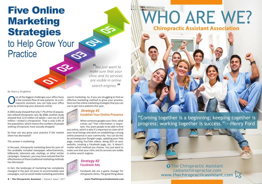 Five Online Marketing Strategies to Help Grow Your Practice