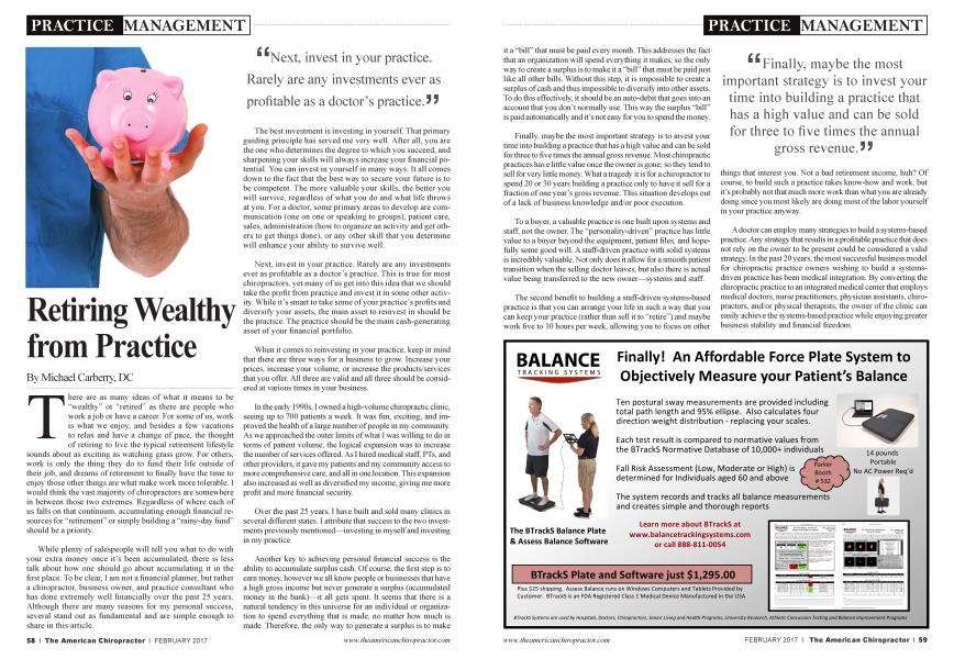 Retiring Wealthy from Practice
