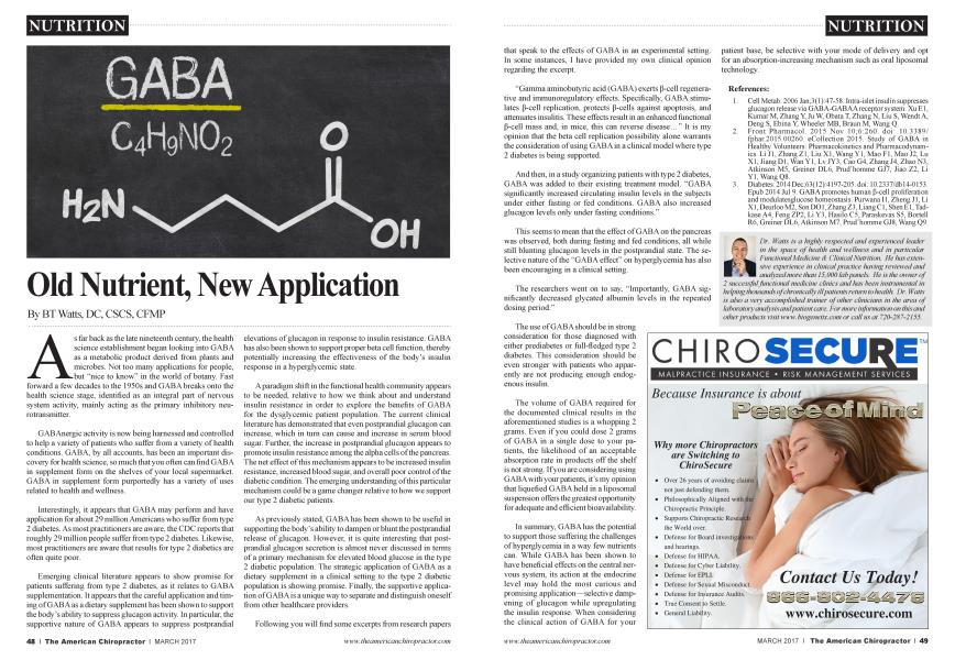 Old Nutrient, New Application