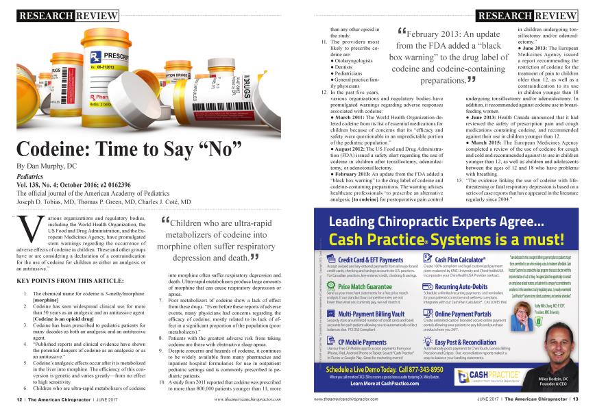 Codeine: Time to Say “No”