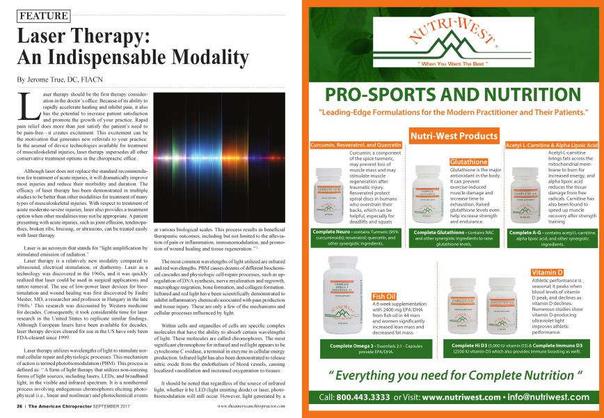 Laser Therapy: An Indispensable Modality