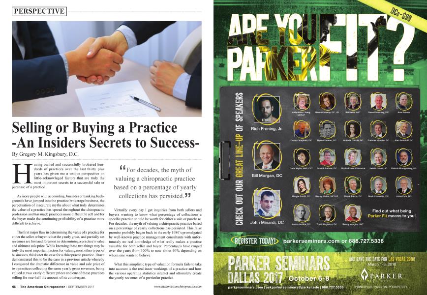 Selling or Buying a Practice -An Insiders Secrets to Success-
