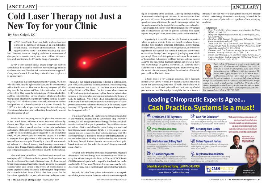 Cold Laser Therapy not Just a New Toy for your Clinic