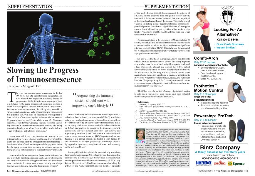 Slowing the Progress of Immunosenescence
