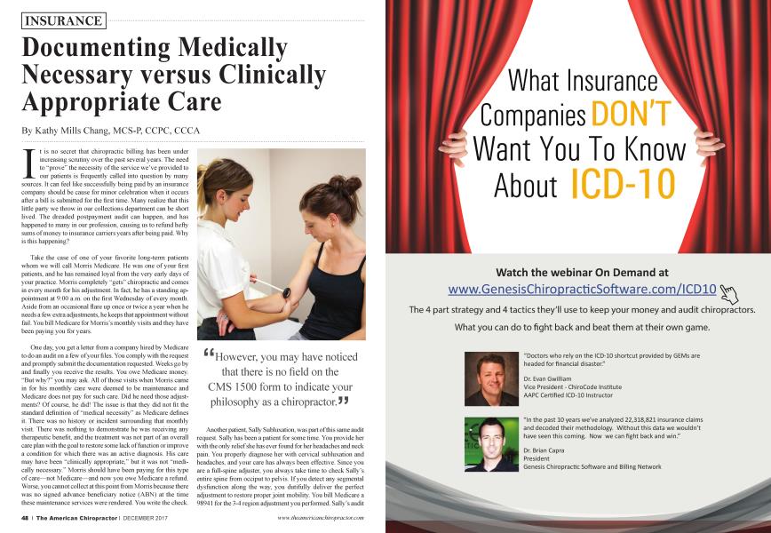 Documenting Medically Necessary versus Clinically Appropriate Care