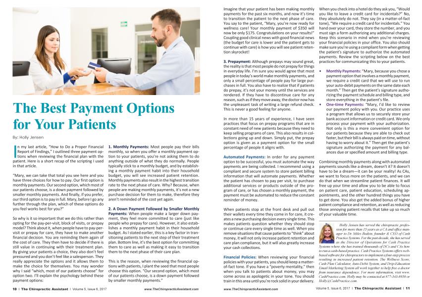 The Best Payment Options for Your Patients