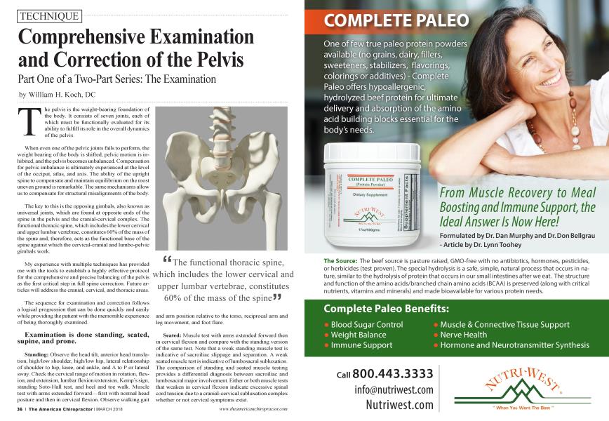 Comprehensive Examination and Correction of the Pelvis