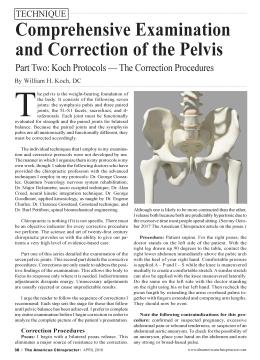 Comprehensive Examination and Correction of the Pelvis, Page: 30 - APRIL 2018 | The American Chiropractor