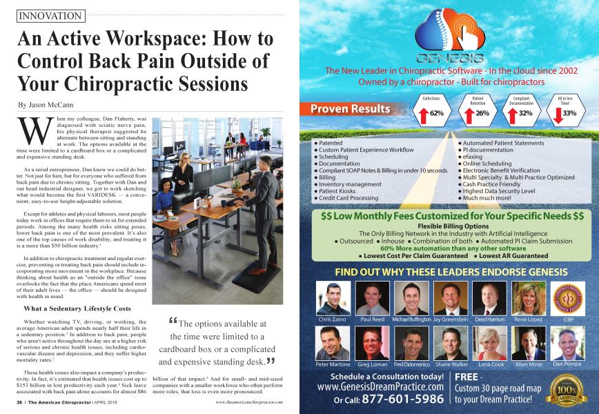 An Active Workspace: How to Control Back Pain Outside of Your Chiropractic Sessions