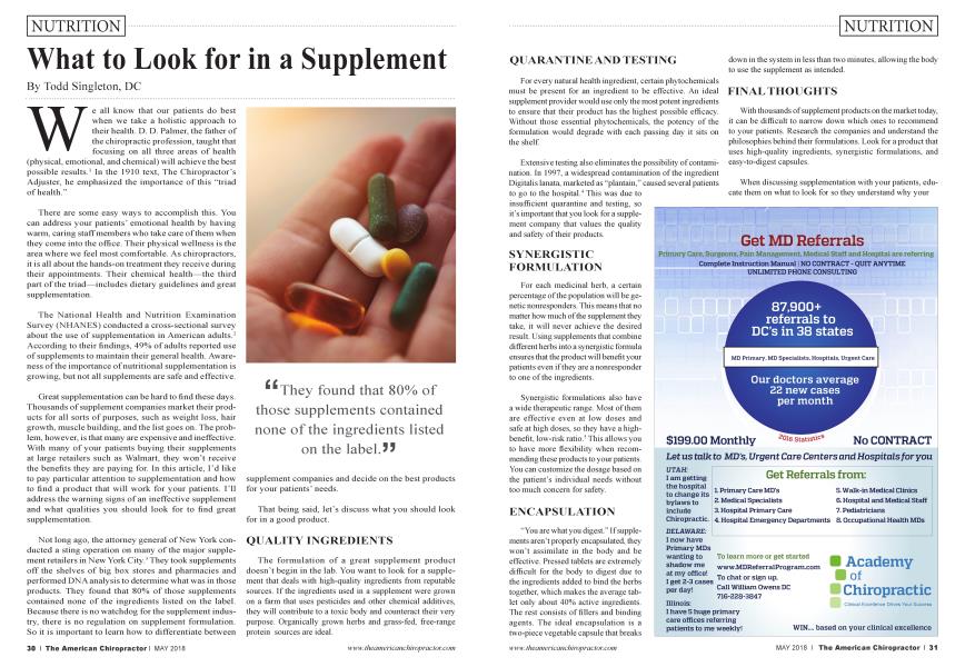 What to Look for in a Supplement