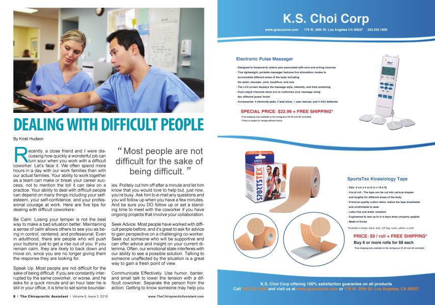 DEALING WITH DIFFICULT PEOPLE