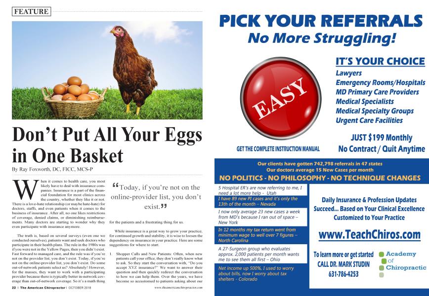 Don’t Put All Your Eggs in One Basket