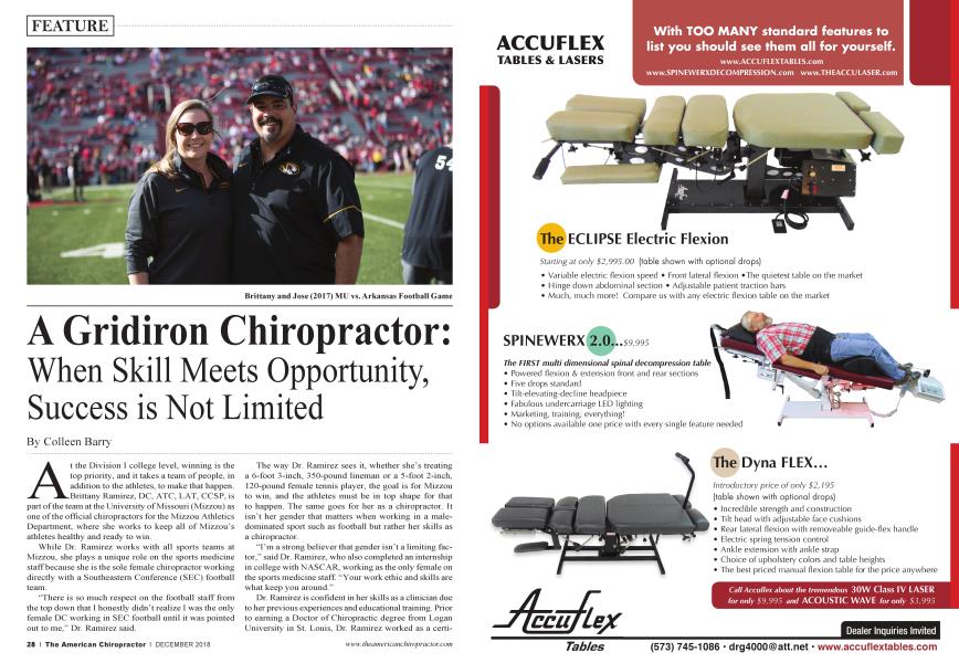 A Gridiron Chiropractor: When Skill Meets Opportunity, Success is Not Limited