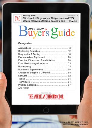 2019-2020 Buyer's guide | The American Chiropractor