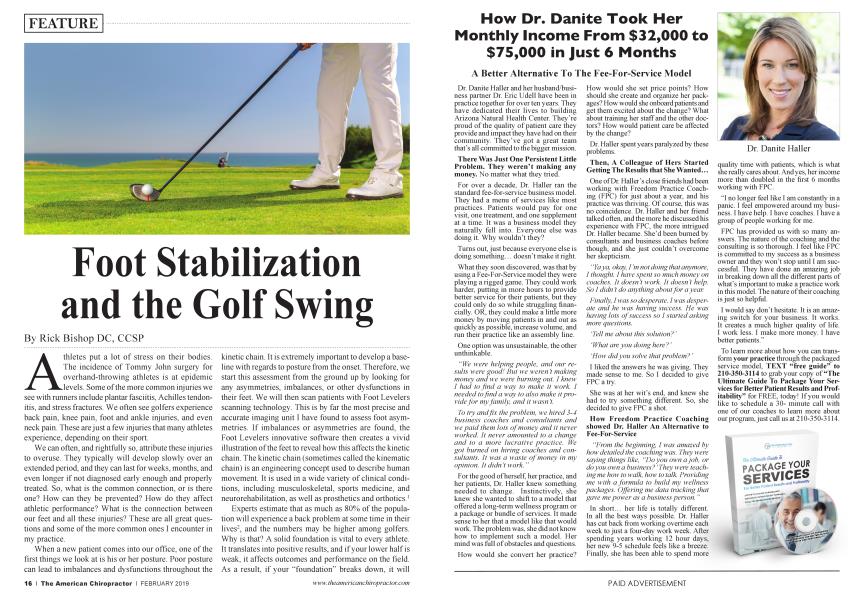 Foot Stabilization and the Golf Swing