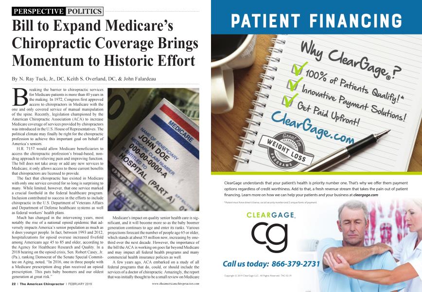 Bill to Expand Medicare’s Chiropractic Coverage Brings Momentum to Historic Effort