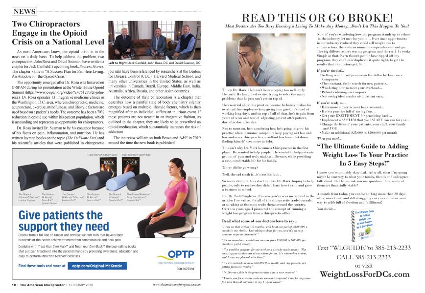 Two Chiropractors Engage in the Opioid Crisis on a National Level