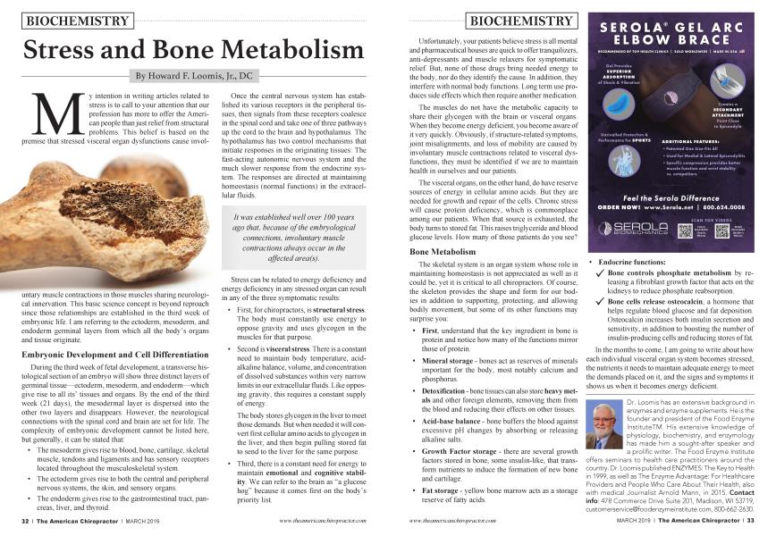 Stress and Bone Metabolism