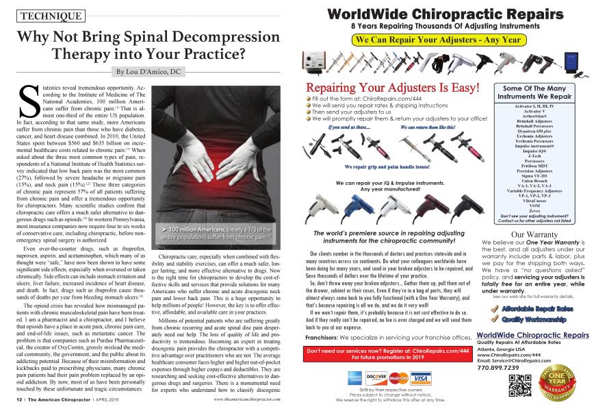 Why Not Bring Spinal Decompression Therapy into Your Practice