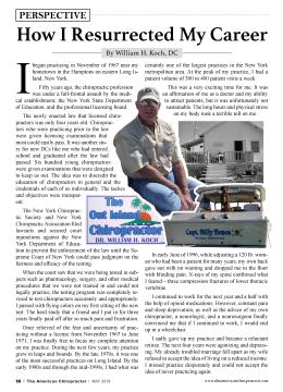 How I Resurrected My Career, Page: 50 - MAY 2019 | The American Chiropractor