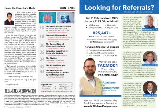 CONTENTS, Page: 6 - JUNE 2019 | The American Chiropractor