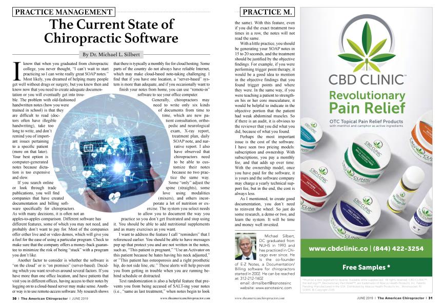 The Current State of Chiropractic Software