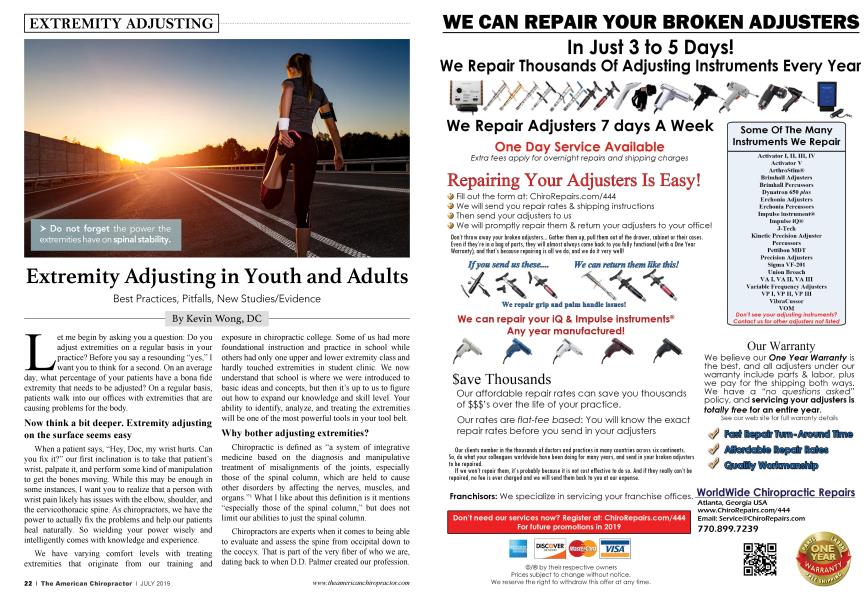 Extremity Adjusting in Youth and Adults