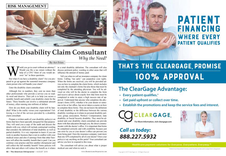 The Disability Claim Consultant Why the Need?