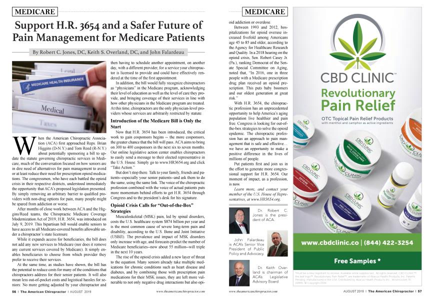 Support H.R. 3654 and a Safer Future of Pain Management for Medicare Patients