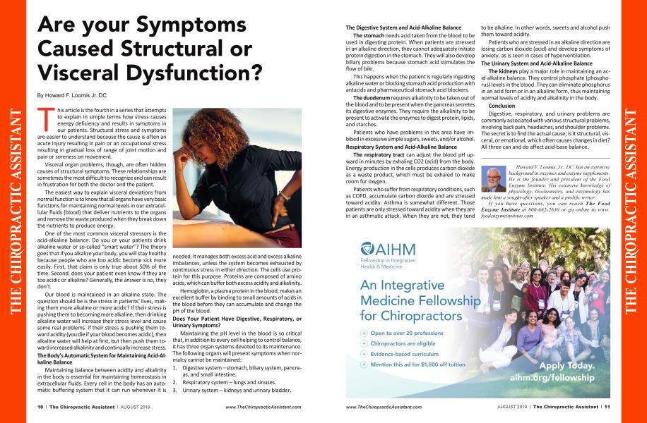 Are your Symptoms Caused Structural or Visceral Dysfunction?