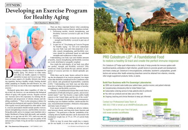 Developing an Exercise Program for Healthy Aging