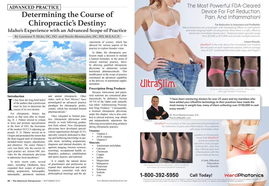 Determining the Course of Chiropractic's Destiny: