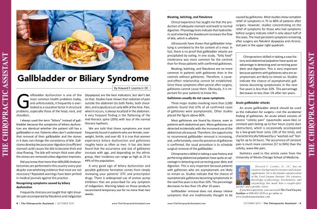 Gallbladder or Biliary Syndrome