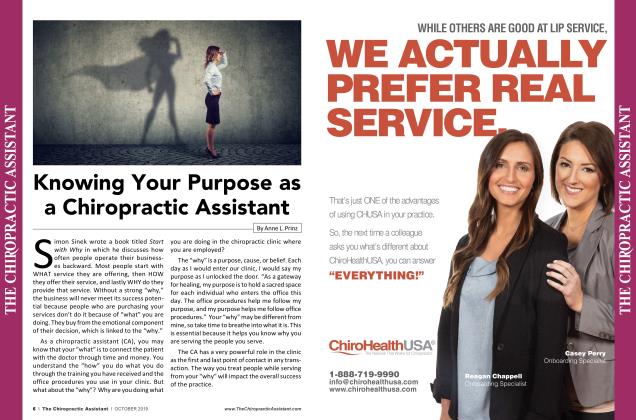 Knowing Your Purpose as a Chiropractic Assistant