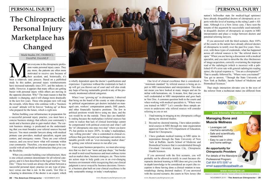 The Chiropractic Personal Injury Marketplace has Changed
