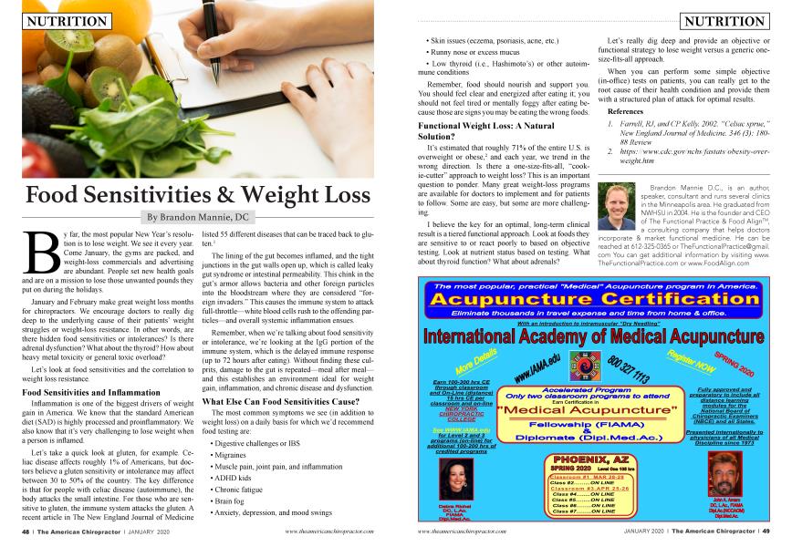 Food Sensitivities & Weight Loss